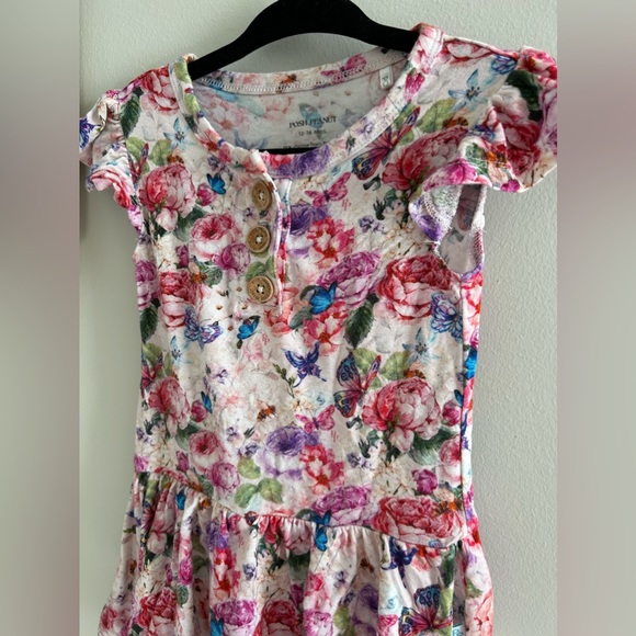 Posh Peanut Floral Skirted Bodysuit 12/18M - Picture 2 of 2